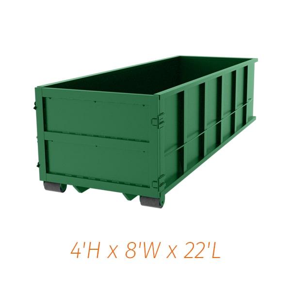 the cost of renting 20-yard dumpsters depends on the location and duration of the rental